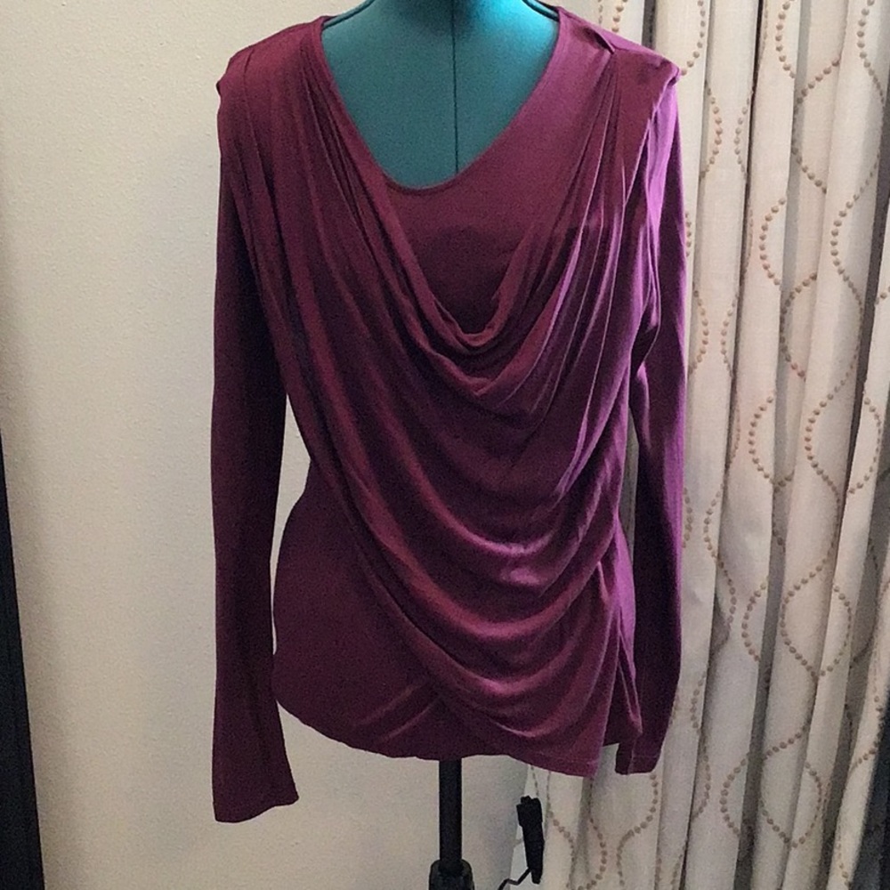 CAbi drape front extra long shirt size S